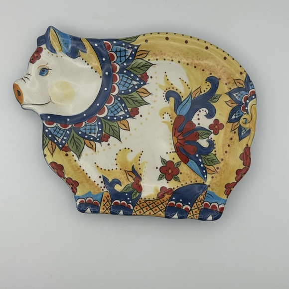 Tabletops Gallery “Toluca Pig” Ceramic Dish/Platter